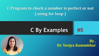 C Program to check a number is perfect or not