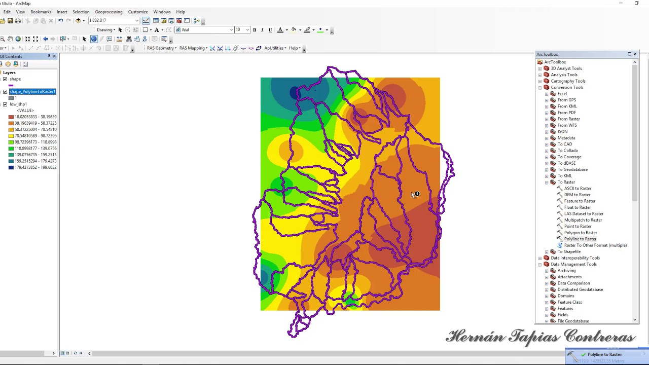 Combinación de Capas Vectoriales a un Raster con ArcGIS - YouTube