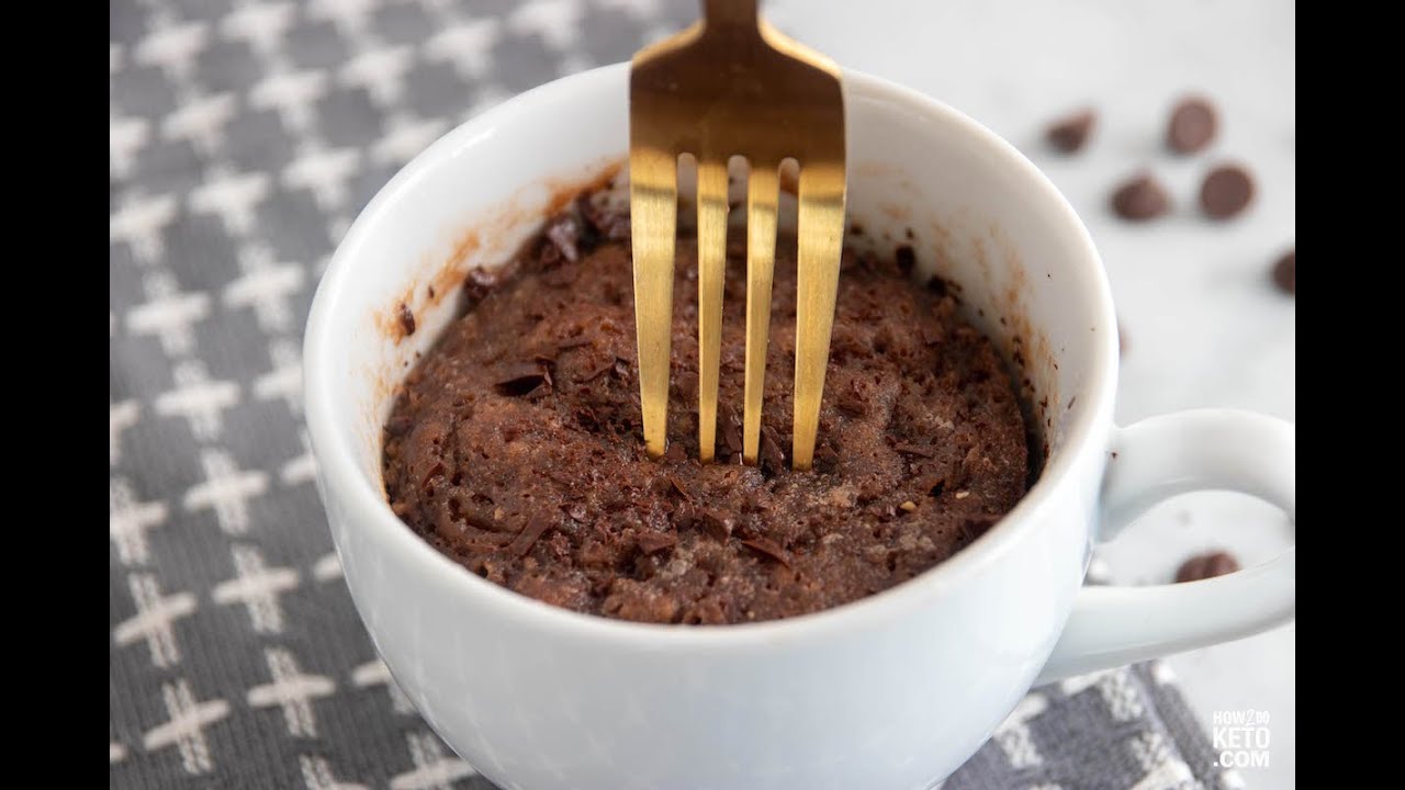 Keto Peanut Butter Chocolate Chip Mug Cake Only 1g Net Carbs!! YouTube