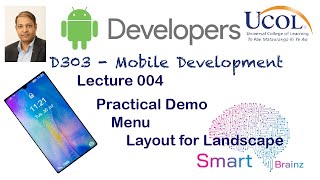 Lecture 04 Practical Demonstration Menu and Separate layout for Landscape view