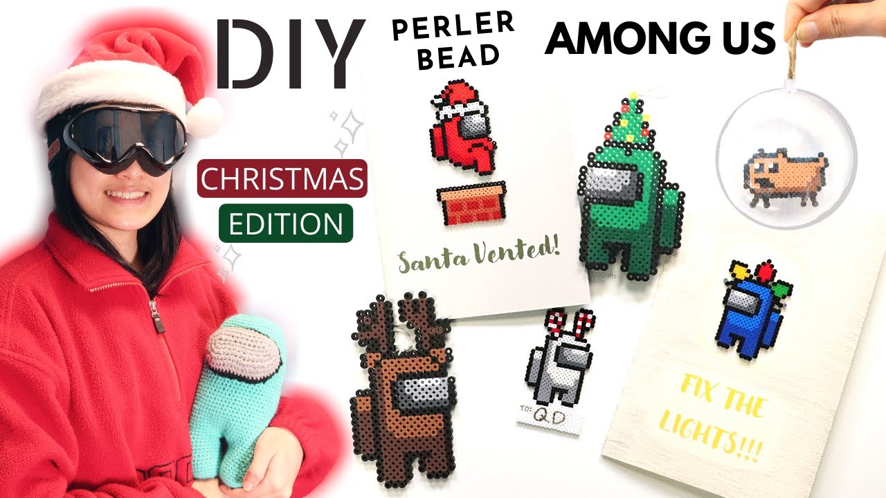 Diy Among Us Christmas Perler Bead Gifts Youtube