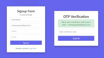 Login and Signup Form with Email Verification using PHP & MySQL