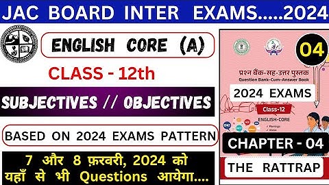 The rattrap/English core class 12th/jac board class 12th/Jac 12th english question bank 2023-24