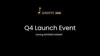 Giraffe360 Q4 Launch Event - The Giraffe Go CAM, DXF Floor Plans \& Fundraising Announcement