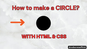 Make a CIRCLE with HTML & CSS | A Beginner