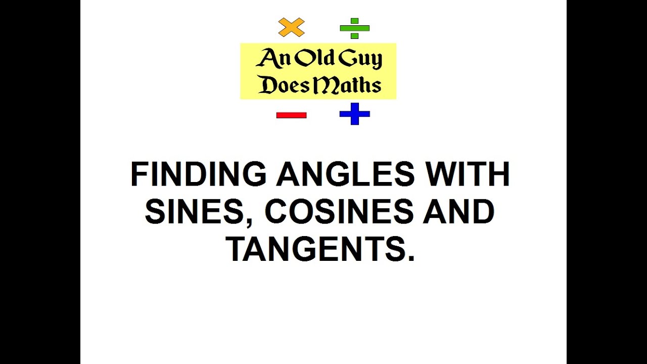 Using Sine, Cosine and Tangent ratios to find an angle. - YouTube