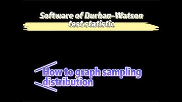 How to use software of Durbin-Watson test statistic plotting sampling distribution