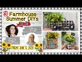 🌻🍉3 Farmhouse Summer DIYs / Dollar Store Crafts / Collab with Faythchick777