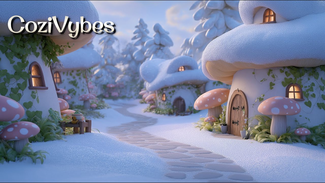 Winter Fairy Village ❄️ Soft Piano • Cozy Fantasy Ambience (2.5 Hours, No Ads)