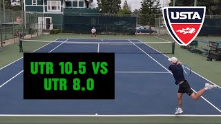 UTR 10.5 Vs. Club Tennis UTR 8 | USTA Men's Open Highlights (HD)
