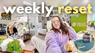 WEEKLY RESET + REFRESH VLOG | productive day, weekly reset routine, grocery shopping, + more 🌷🛒🧸