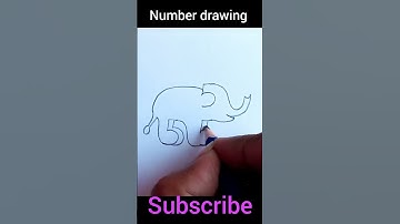 number drawing/how to draw elephant by 555(3)
