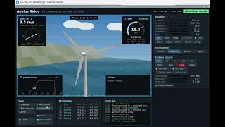 Wind Turbine 3D Simulation in python programming language running on a raspberry pi 3