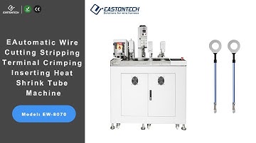 EASTONTECH Automatic Double End Terminal Crimping Single End Inserting Heat Shrink Tube Machine
