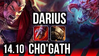 DARIUS vs CHO'GATH (TOP) | 11/1/2, Dominating | EUW Diamond | 14.10