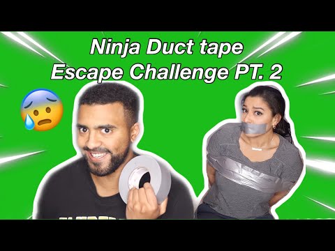 Ninja Duct Tape Escape Challenge PART 2