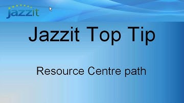 Jazzit Top Tip #1: Resource Centre path