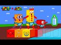 Pattern palace  numberblocks babies with the bridge full of candies  game animation