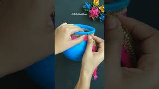 Matki decoration ideas/pot painting ideas#youtubeshorts