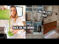 Back on the grind! cleaning, cooking, organizing! Amazon closet hack!