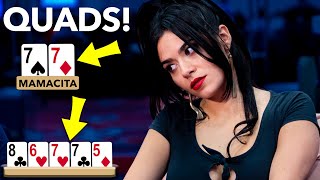 MAMACITA MAKES QUADS!!! Top 10 Hands from Action $5/$5/$10 Cash Game! ft. Marle, Pouya, Patrick screenshot 5