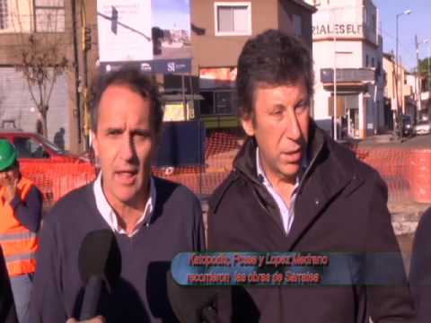 Katopodis, Posse y Lopez Medrano recorrieron obras calle Sarratea