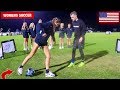 CAN I NUTMEG THE BEST WOMENS SOCCER PLAYERS IN USA !? (CRAZY REACTIONS)