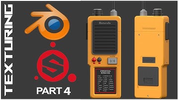 Game Ready Walkie-Talkie Modeling And Texturing | Part 04 | Blender |  Substance Painter