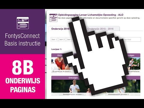 FontysConnect Basisinstructies: 8b Onderwijs