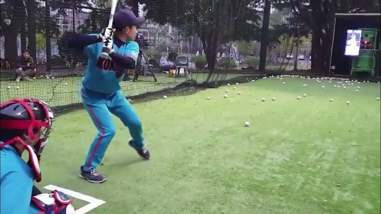 [AI Pitching machine] College baseball team hard training, with world