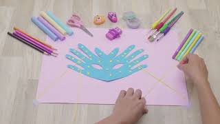 Como Fazer Máscara de Carnaval com Papel 🎉 | Dobradura Fácil para Crianças | Infantix
