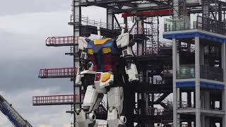 Gundam robot Yokohama, Japan walk testing! #gundam #robot #robotics