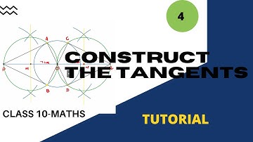 Construction of tangents to a circle from an external point.