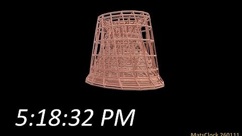 MatsClock 260111 - Free PowerPoint Digital Clock PPT Timer 3D Cane Furniture