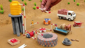 diy mini Bricks Tap Construction with Water Supply | diy science project @TechCreatorsOfficial