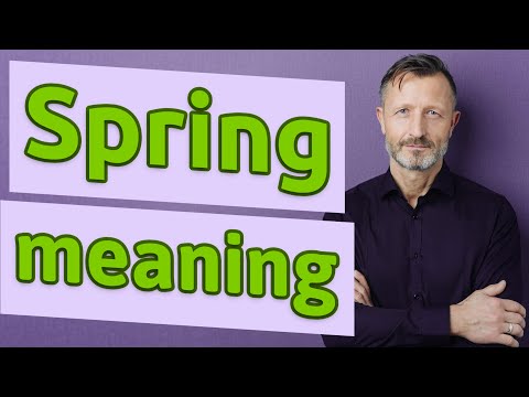 Spring | Meaning of spring