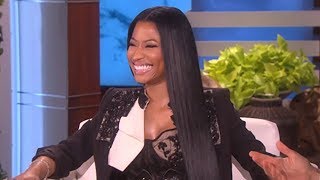 Nicki Minaj Says She's Celibate & SPILLS On Nas Dating Rumors On Ellen Show