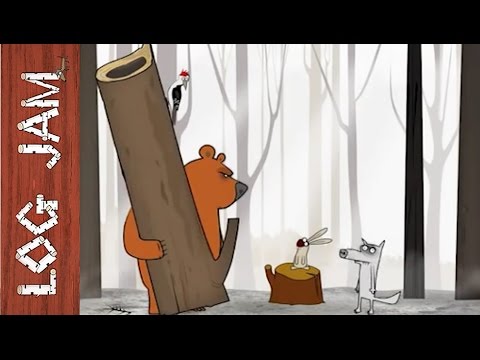 The Woodpecker - funny cartoons || Log Jam series