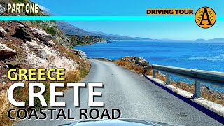 Greece, Crete  Coastal Road to Agia Galini  Driving Tour  ASMR  Part I