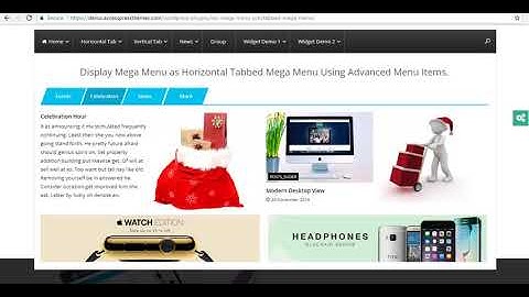 WP Mega Menu Pro - Responsive Mega Menu Plugin for WordPress | Horizontal Tab demo