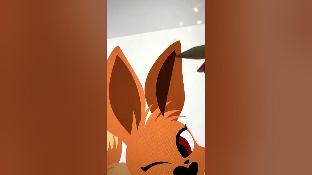 Eevee in Illustrator on the IPad Pro