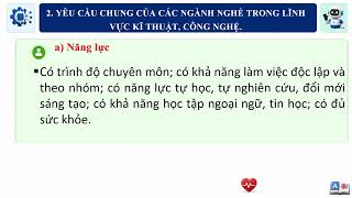 BÀI 1 -  NGHỀ NGHIỆP TRONG LĨNH VỰC KT CN -CN 9(tiết 3)