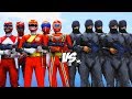 All Red Power Rangers vs RoboCop Army - Epic Battle