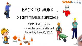 WAM Training - 25% off on site courses booked by June 30 2020. by WAM Training 65 views 3 years ago 51 seconds