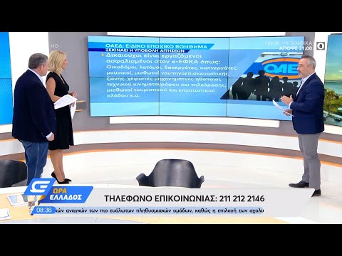 ΟΑΕΔ: Ειδικό εποχικό βοήθημα | Ώρα Ελλάδος 15/9/2020 | OPEN TV