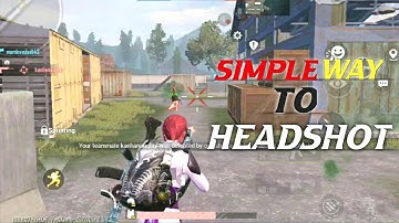 Simple Way To Headshot | Tips And Tricks (Pubg/Bgmi) | Guide Tutorial