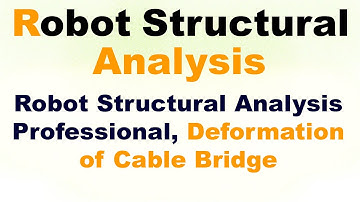 "Robot Structural Analysis Professional, Deformation of Cable Bridge.