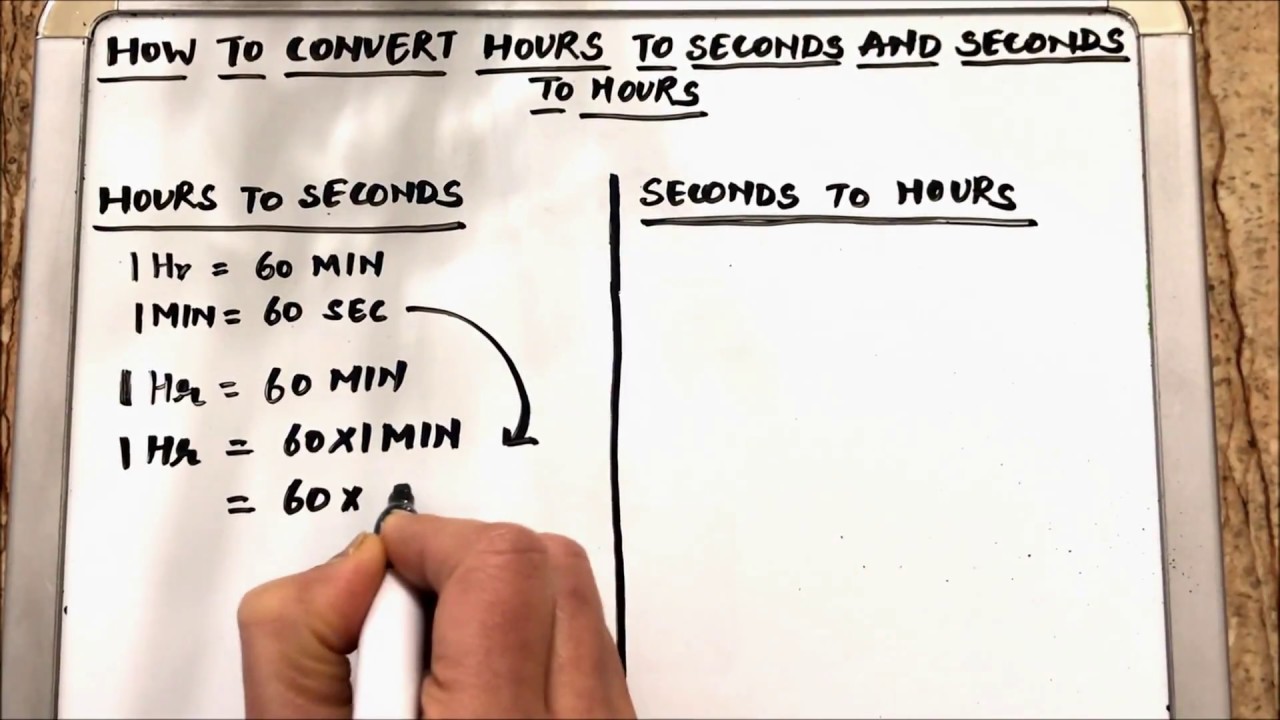 CONVERT HOURS TO SECONDS AND SECONDS TO HOURS - YouTube