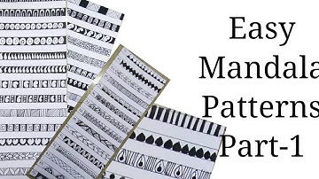 100 Easy Mandala Patterns For Beginners//Part-1//