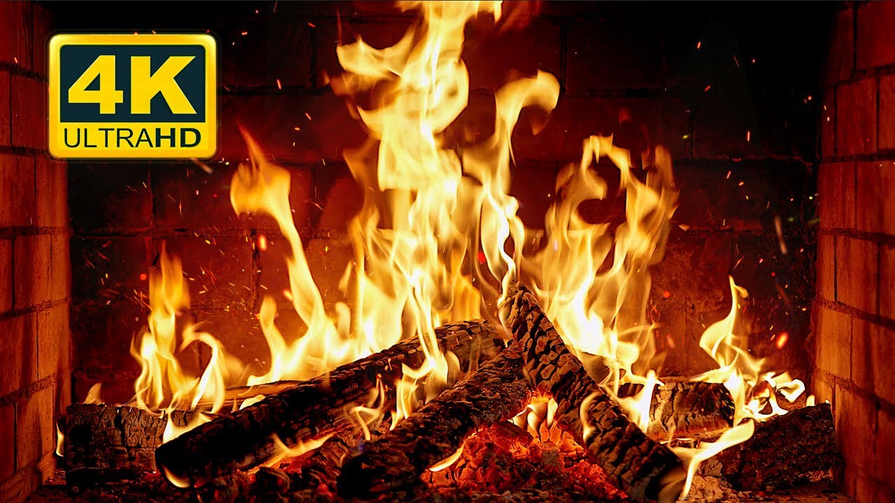 🔥 Cozy Fireplace 4K (12 HOURS). Fireplace with Crackling Fire Sounds. Crackling Fireplace 4K
